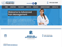 Tablet Screenshot of advancedpainnj.com